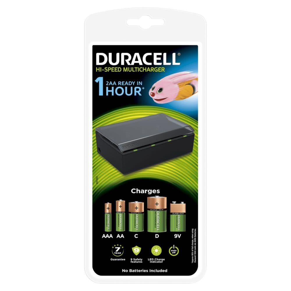 Duracell Multicharger & 12 Rechargeable Batteries Bundle