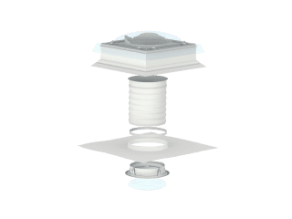 VELUX - TCF 0K14 1010 - 14" flexible sun tunnel for installation in flat roofs, 0-15 degrees