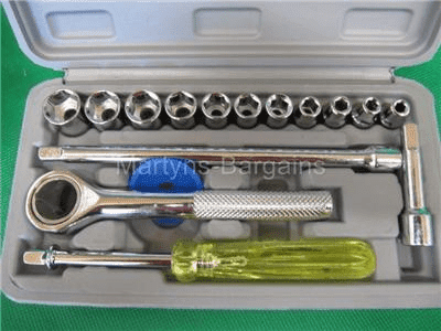 17 PCE 1/4" Socket Set Bluespot Code 01532 (C8U4)