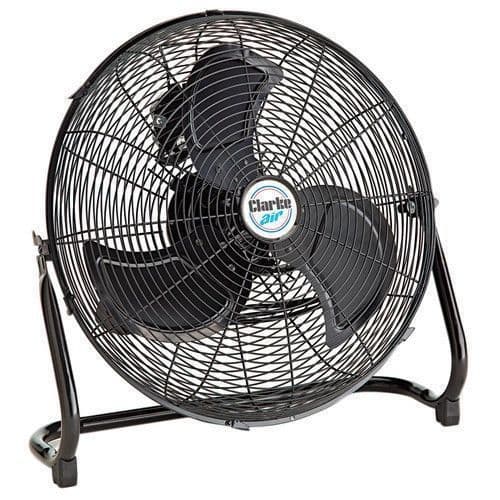 Adjustable. Clarke 18" High Velocity Black Floor Fan.