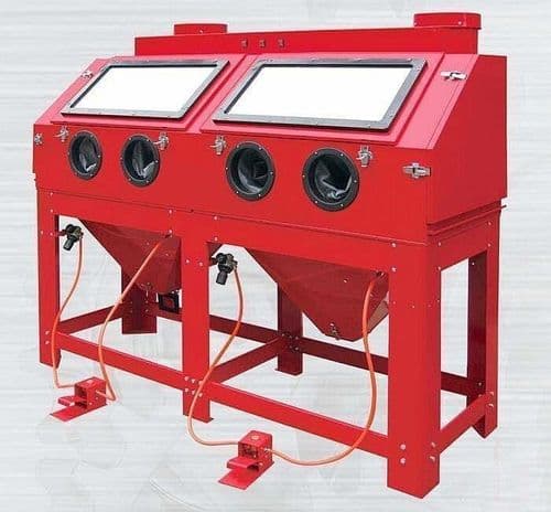 Blasting Cabinet with Twin Front Work Stations for longer Parts DSBC880 ...