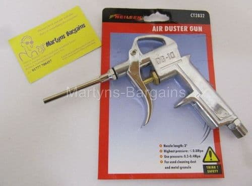 Blow Air Gun or Air Duster for Air Compressor Aluminium gun with pistol grip.