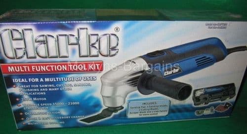 Clarke Multi Function Tool CMFT250 Ideal for sawing, cutting, sanding, polishing