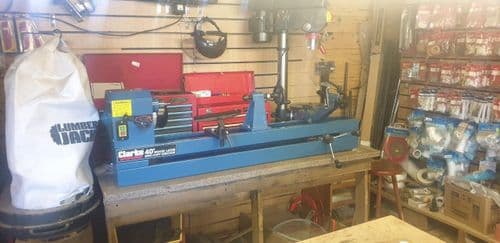 Clarke Wood Lathe CWL1000CF 40" 1000mm with Variable Speed & Copy Follower 230V