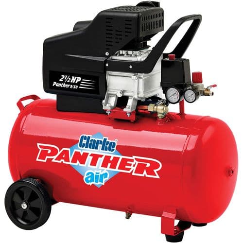 Compressor 50Litre 2.5HP 9.3CFM Air Displacement Panther 9/50