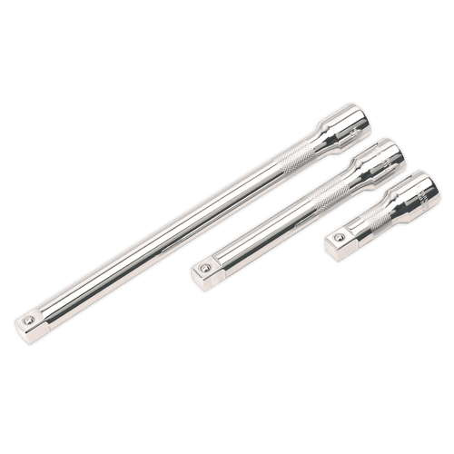 Extension Bar Set. Sealey Extension Bar Set 3pc 1/2"Sq Drive AK6350