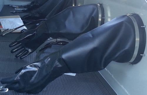 Gauntlets, Gloves 6" X 19"Replacement for Bench Top Sand Blasting Cabinet.