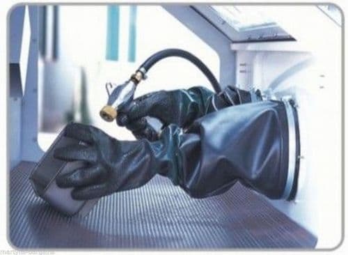 Gauntlets, Gloves for Large Sand Blasting Cabinet.7 x 24" Replacement gloves