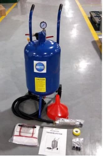 Grit Blast pressure Pot in Blue SB20