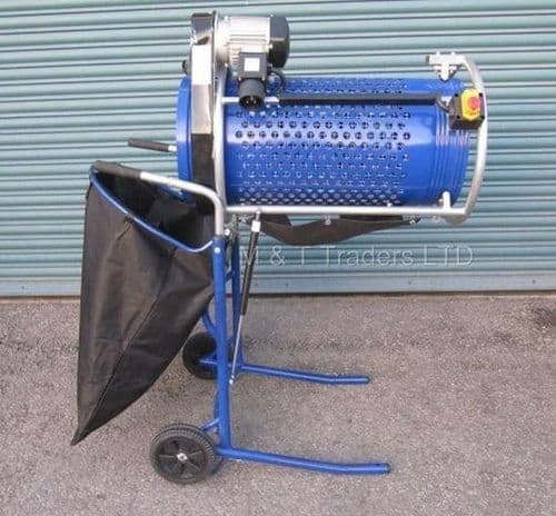 Mattis Electric Rotary Soil Sieve. Compost Sieve In Black