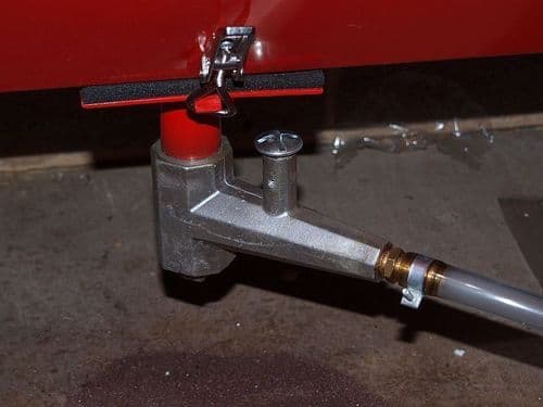 Media Flow Valve with Fitted Hatch for Base of Grit Blasting Sand Blast Cabinet