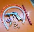 Sand Blast Gun for SBC90 Blast Cabinet Includes Pick up pipe hoses and clips