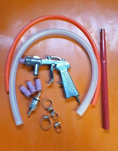 Sand Blast Gun for SBC90 Blast Cabinet Includes Pick up pipe hoses and clips