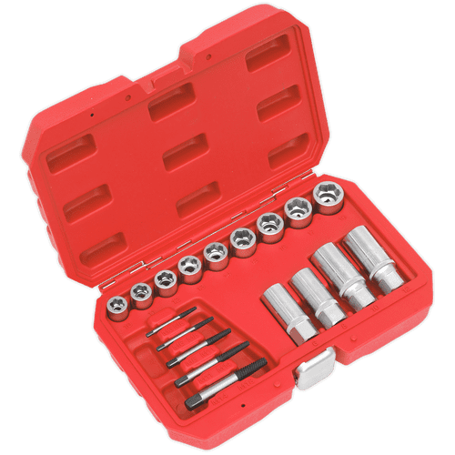 Sealey 18 Piece Bolt, Stud & Screw Extractor Set AK751