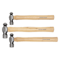 Sealey Ball Pein Hammer Set 3pc Hickory Shaft