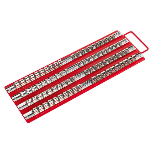 Sealey Socket Rail Tray Red 1/4", 3/8" & 1/2"Sq Drive AK271