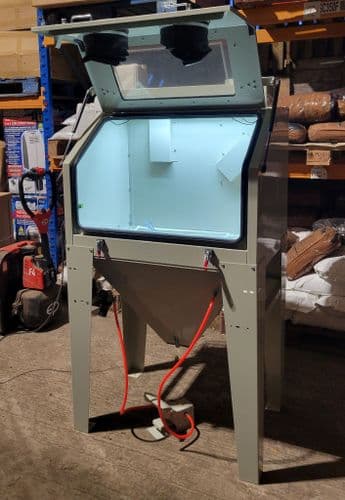 Upgraded Sand Blast Cabinet SBC350F-ll Front loading door with fitted extractor