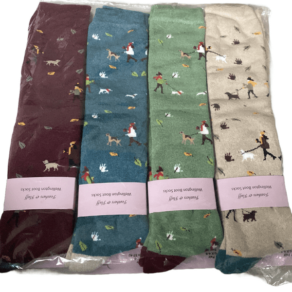 34SED059 WALKING THE DGOG - WELLY SOCKS 12 Pack