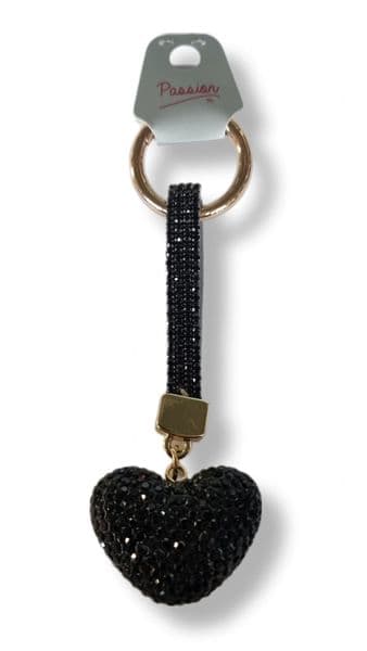 AA5488 SMALL HEART BLACK 2PK