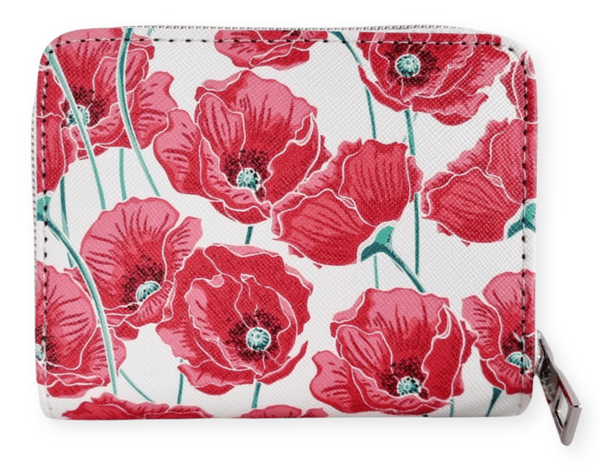 BA5752 SMALL POPPY PURSE WHITE