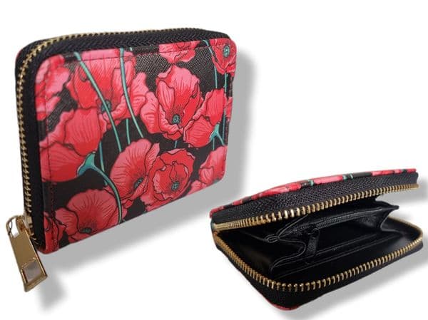 BA5753 SMALL POPPY PURSE BLACK