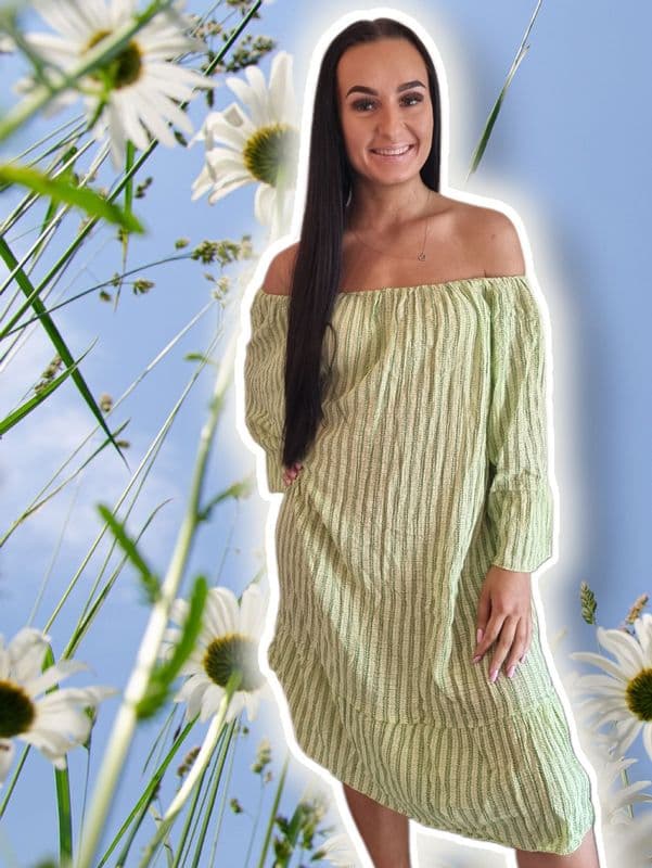 DKL2050 COTTON DRESS LIME GREEN