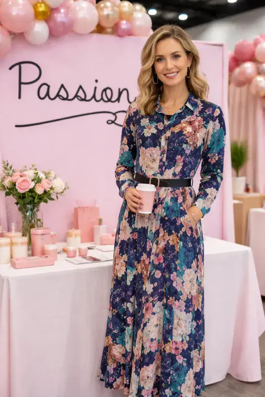 DKL2062 DRESS WITH BELT NAVY @ £15.95