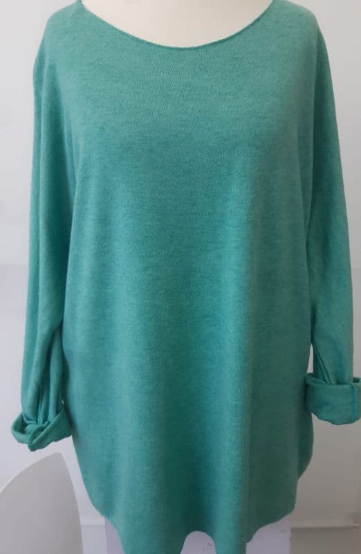 DKL2085 SOFT KNIT JUMPER GREEN