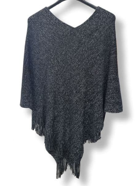 FC2406C SHIMMER PONCHO BLACK