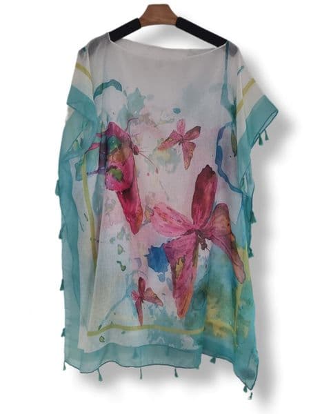 FC2413 SUMMER PONCHO WHITE
