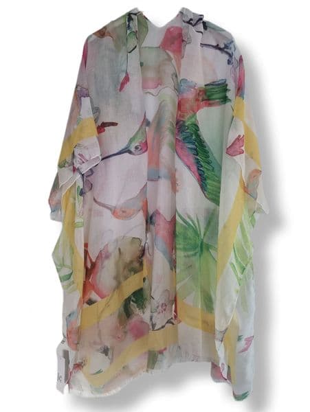 FC2414 SUMMER PONCHO WHITE