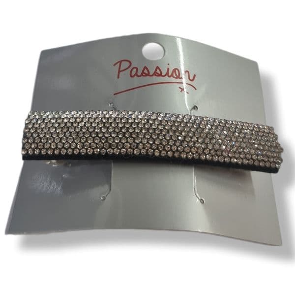 HB2998 GLITTER HAIR CLIP WHITE 10PK