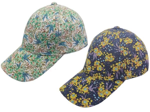 HH2422 FLORAL CAP 2 ASST