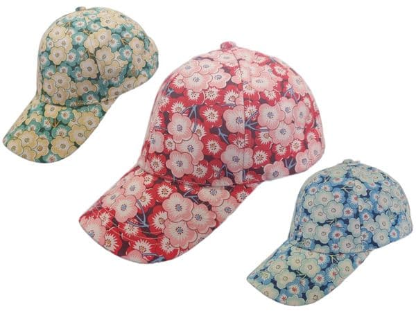 HH2429 FLORAL CAP 3 ASST