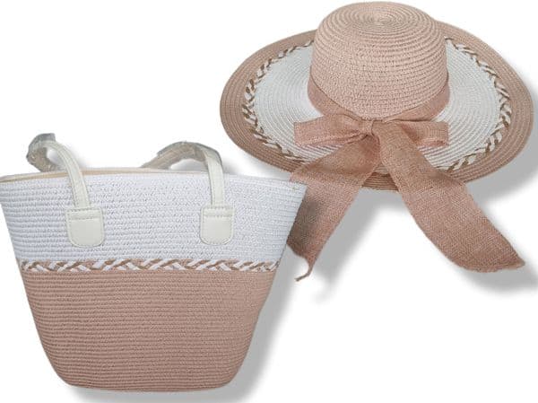 HH3050 HAT & BAG SET LIGHT PINK