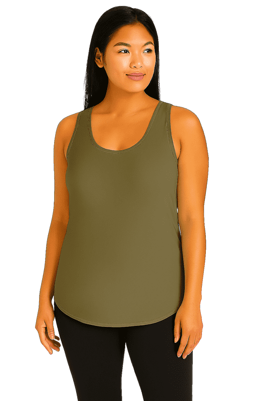 JE03122105 Short Length Vest Top Khaki
