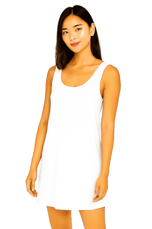 JE03122106 Long Vest Top White