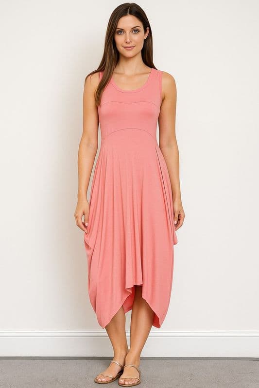 JZ24112101/Dusky Pink Panel Dress LAST 20 @ £5