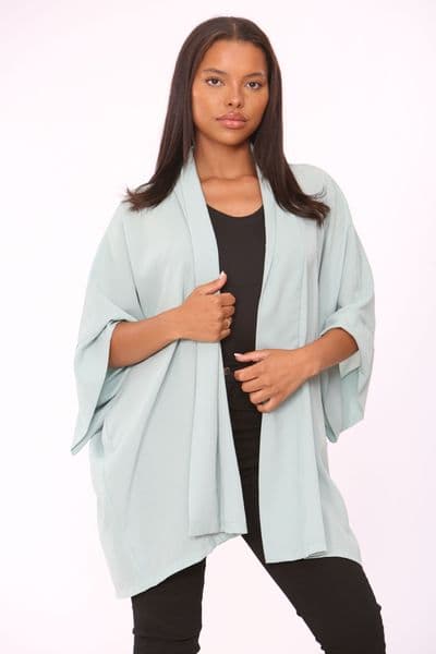 KA04022201 COTTON KIMONO GREEN