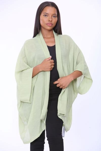 KA18072201 LINEN LOOK KAFTAN SAGE