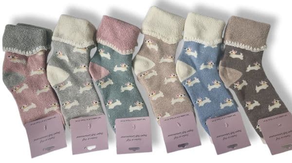 LS3002 COSY SOCKS DOG 12 Pack