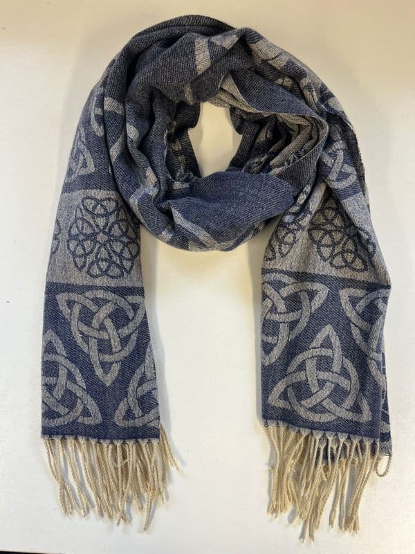 PM4813C CELTIC SCARF - NAVY -BEIGE - SINGLES @ £3.95