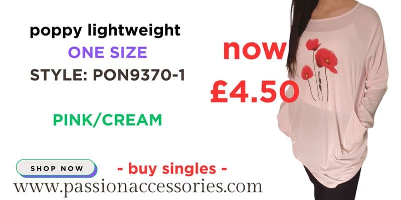 PON9370-1 POPPY NOW £4.50