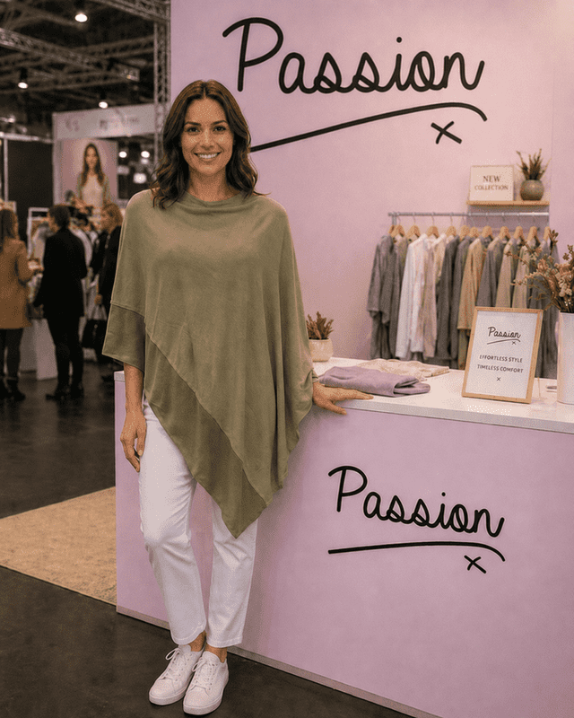 PON9660 PLAIN PONCHO KHAKI @ £1