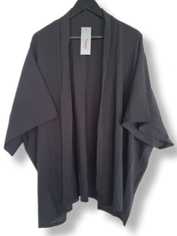 PON9750 COTTON KIMONO BLACK