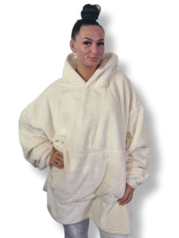 PON9875 BLANKET HOODIE CREAM