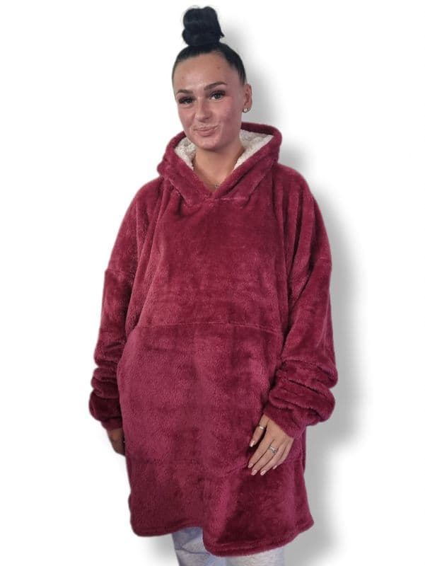 PON9881 BLANKET HOODIE RED