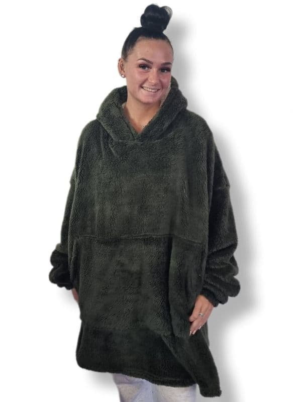 PON9882 BLANKET HOODIE KHAKI