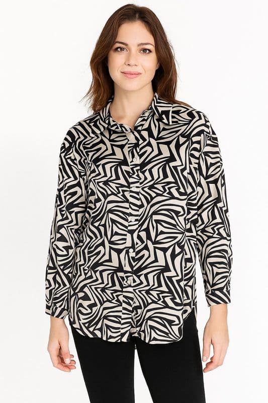 SA21062301 SHIRT BLACK & WHITE