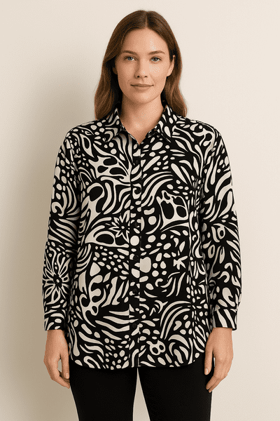 SA21062303 SHIRT BLACK & WHITE